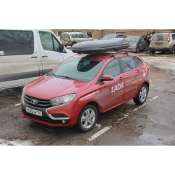 Спортивный автобокс Yuago Cosmo EURO (485 л.) Серый, Белый, Черный